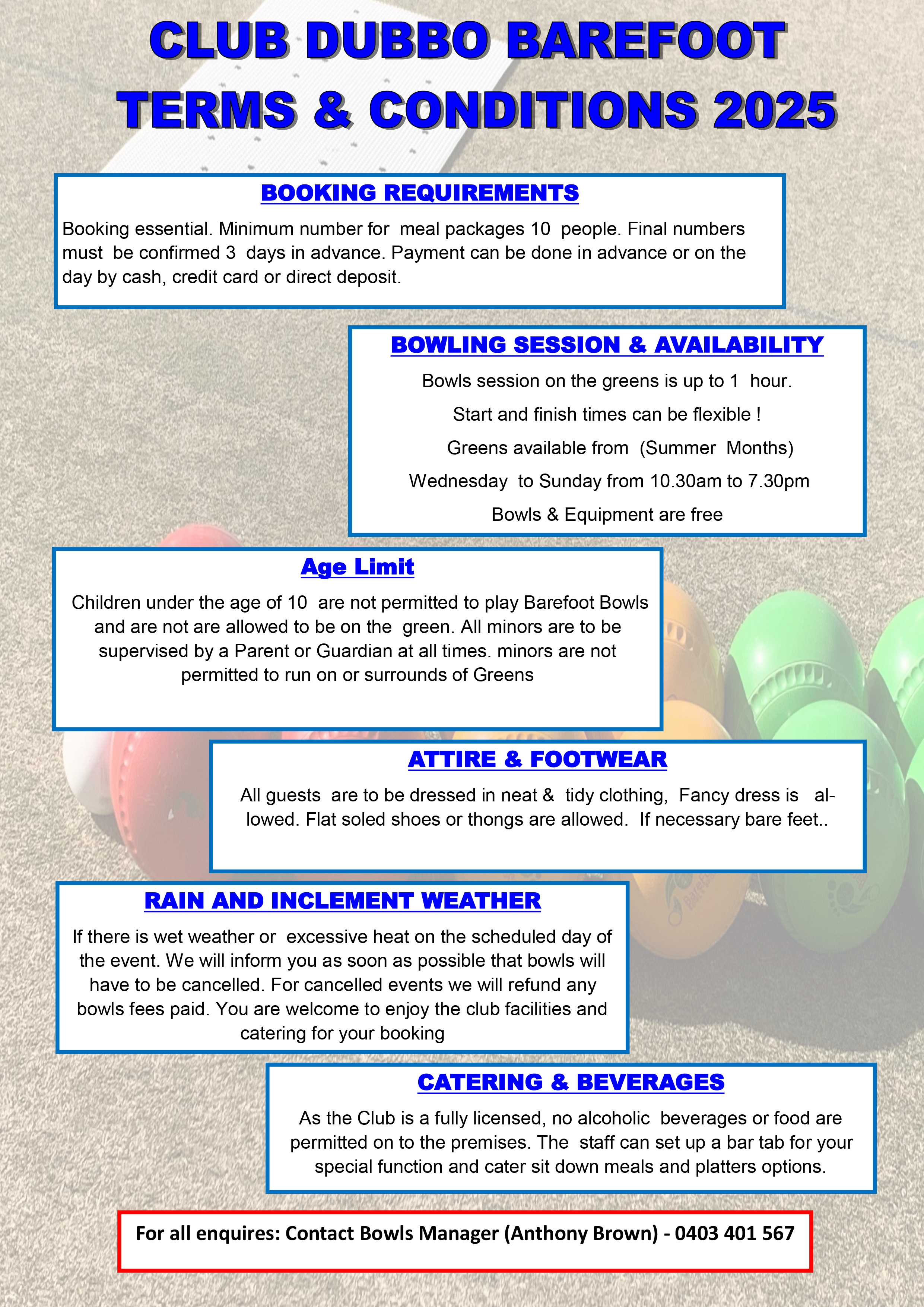 Barefoot Bowls